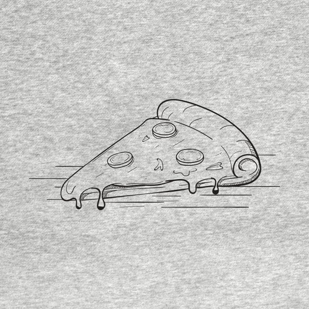 Pizza ink sketch simple by InkyArt